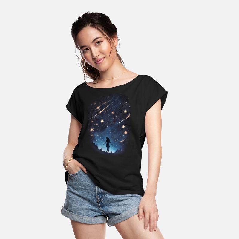 Shining stars night sky, dreamy universe