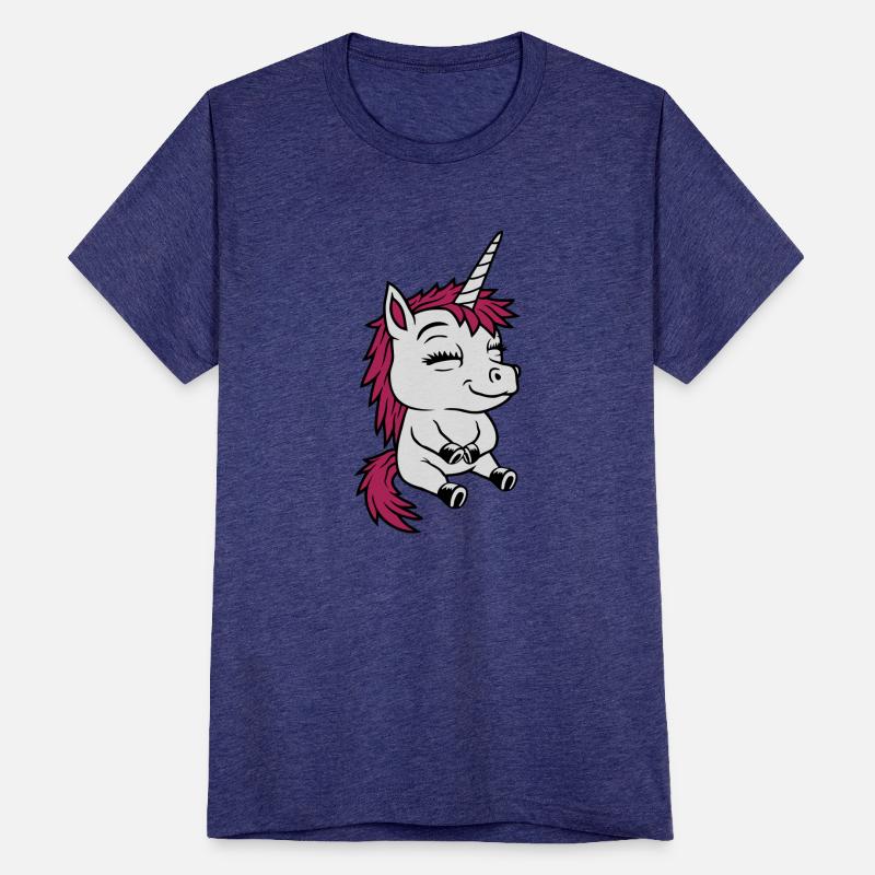 Sitting little cartoon unicorn
