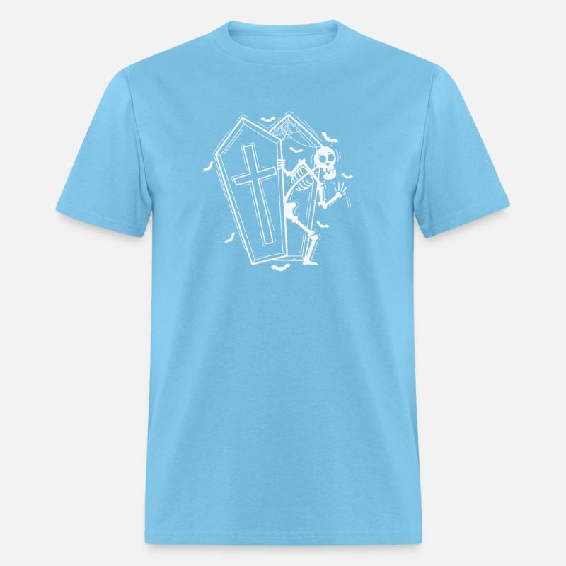 Skeleton and Coffin creepy Melancholy