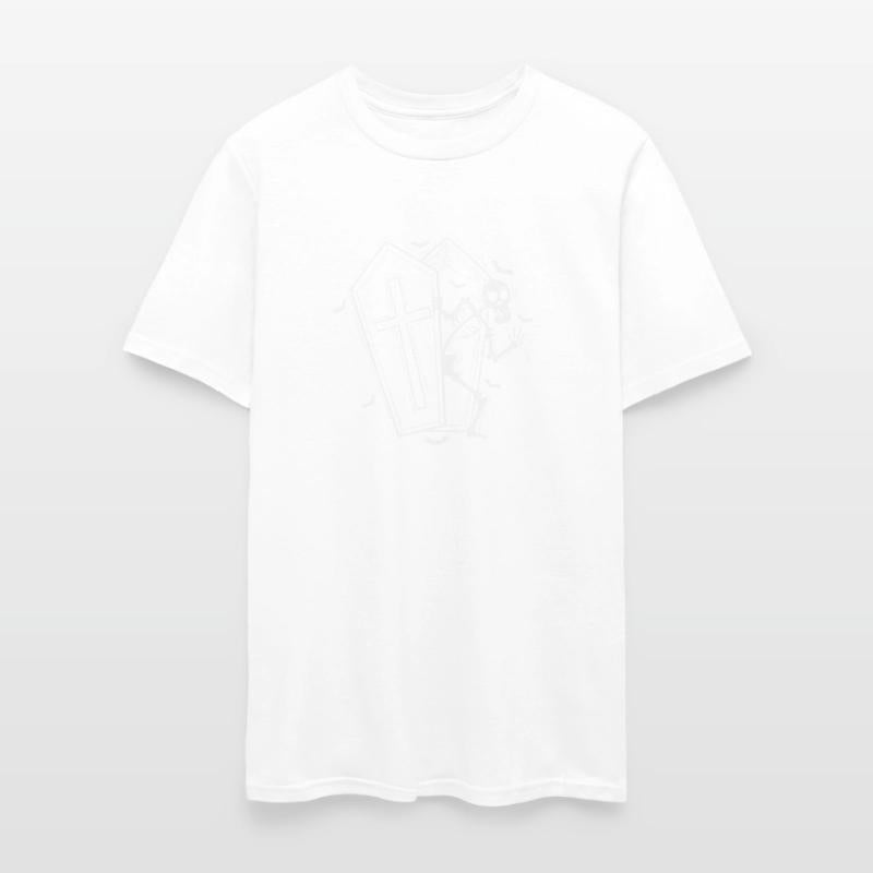 Skeleton and Coffin creepy Melancholy