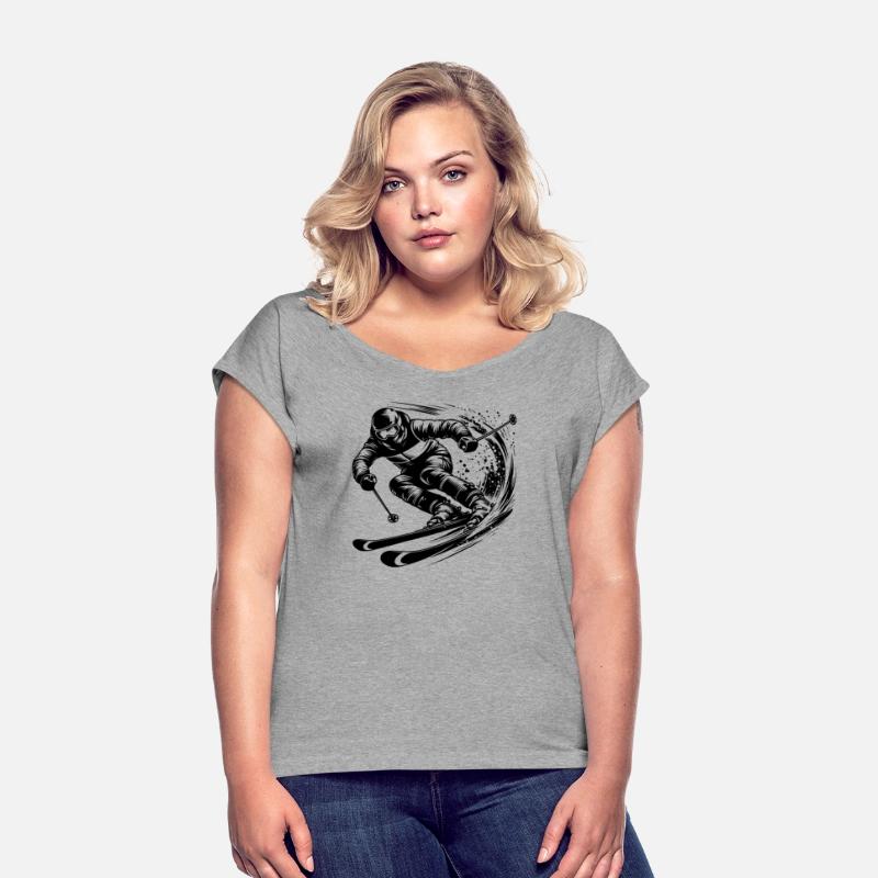 Skiing In Extreme Sport Style Downhill Skiing