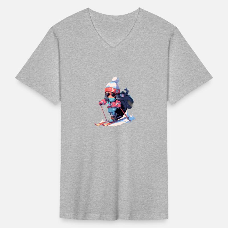 Skiing Ski Snow Skier Chibi Girl Kids