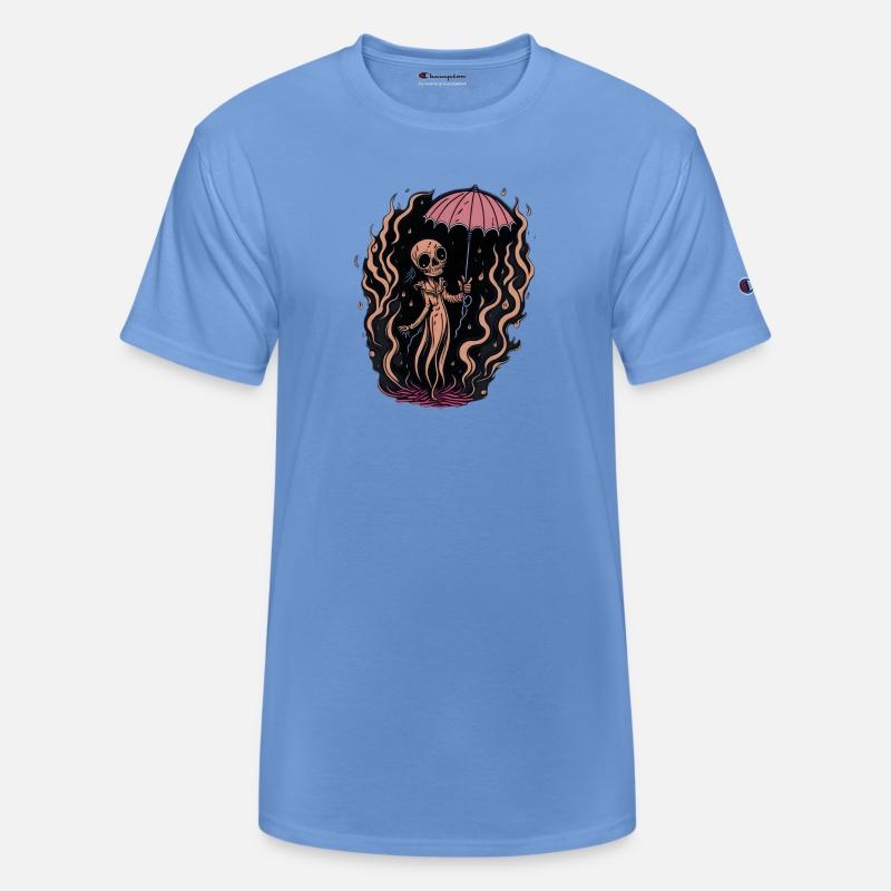 Skull Monster Walking in the Rain