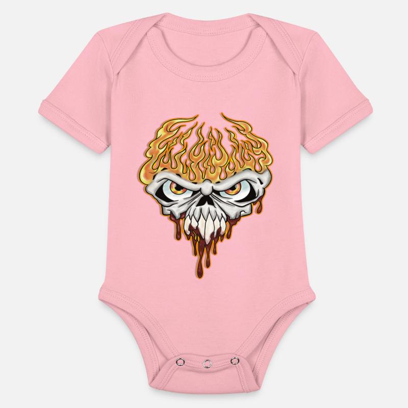 Skull On Fire - Teen Shirt Design