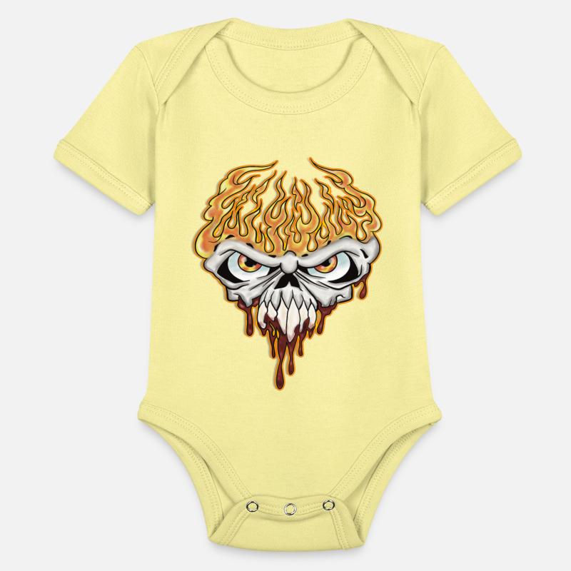 Skull On Fire - Teen Shirt Design