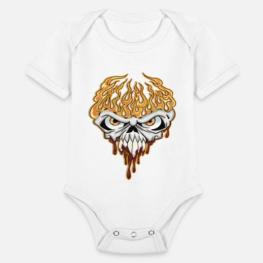 Skull On Fire - Teen Shirt Design