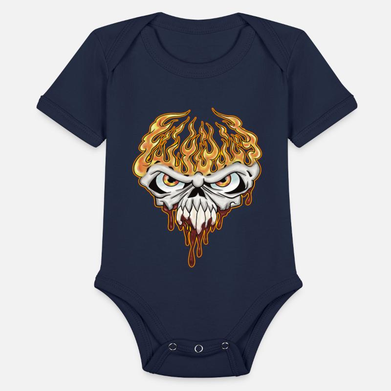 Skull On Fire - Teen Shirt Design