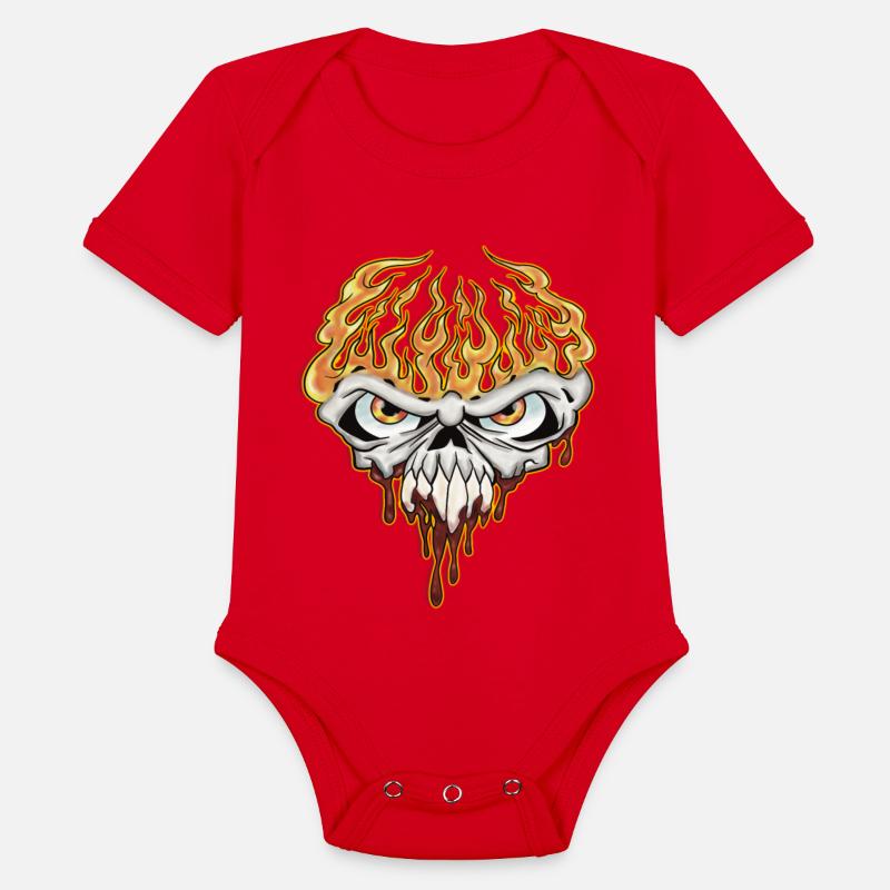 Skull On Fire - Teen Shirt Design