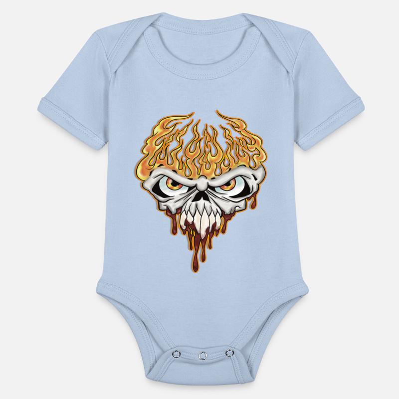 Skull On Fire - Teen Shirt Design