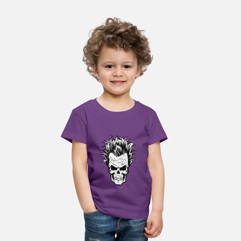 Skull with wild scientist hairstyle