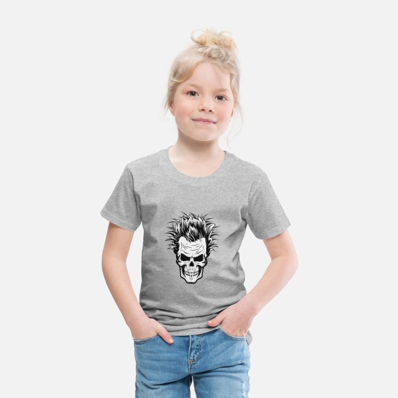 Skull with wild scientist hairstyle