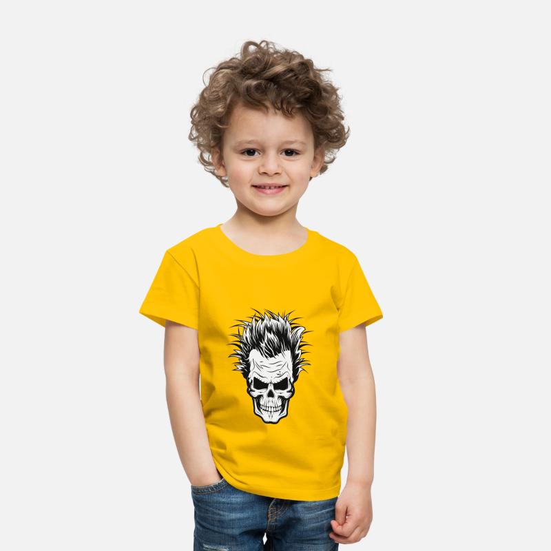 Skull with wild scientist hairstyle