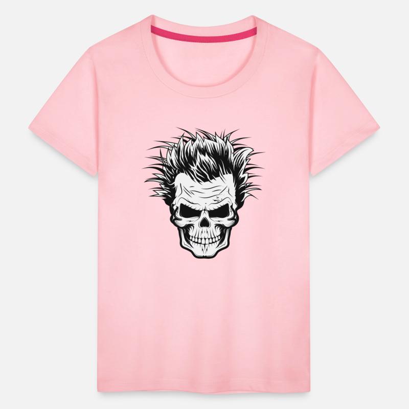 Skull with wild scientist hairstyle