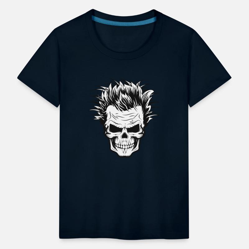 Skull with wild scientist hairstyle