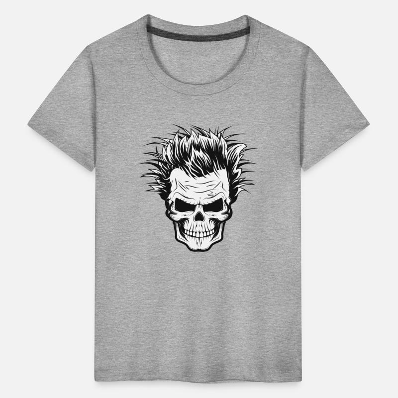 Skull with wild scientist hairstyle