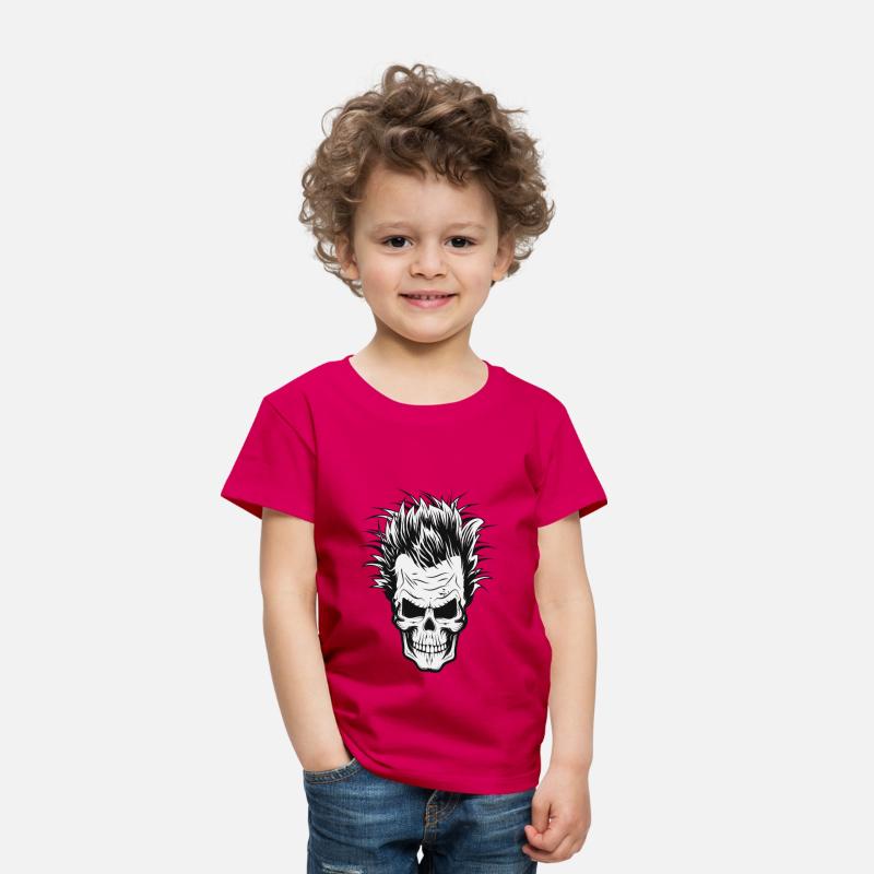 Skull with wild scientist hairstyle