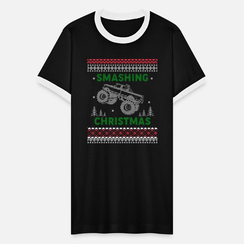 Smashing Christmas Monster Trucks Lovers Ugly