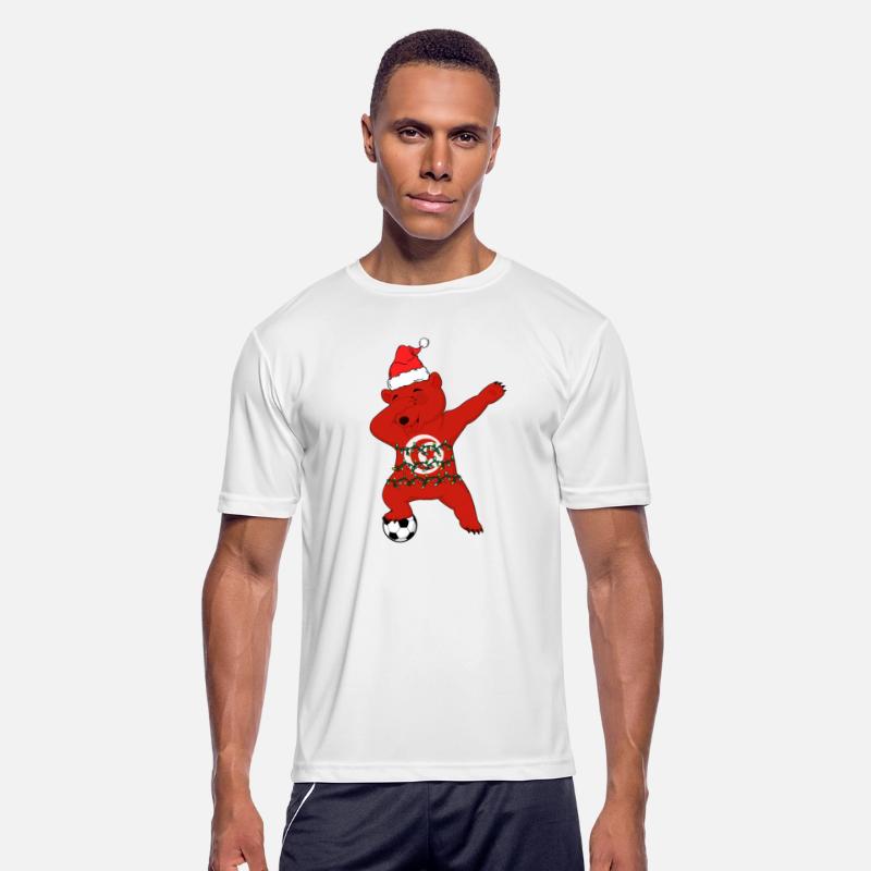 Soccer Boy Dabbing Polar Bear Christmas Hat