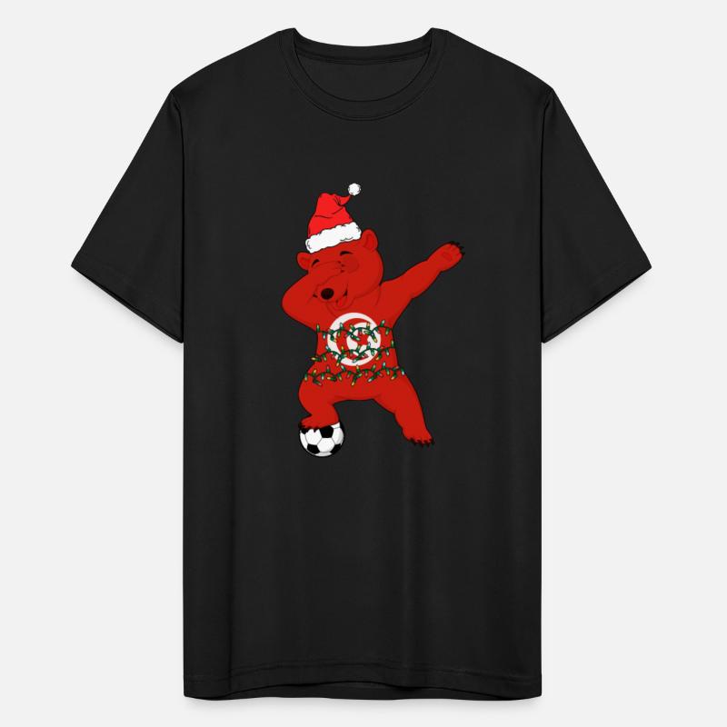 Soccer Boy Dabbing Polar Bear Christmas Hat