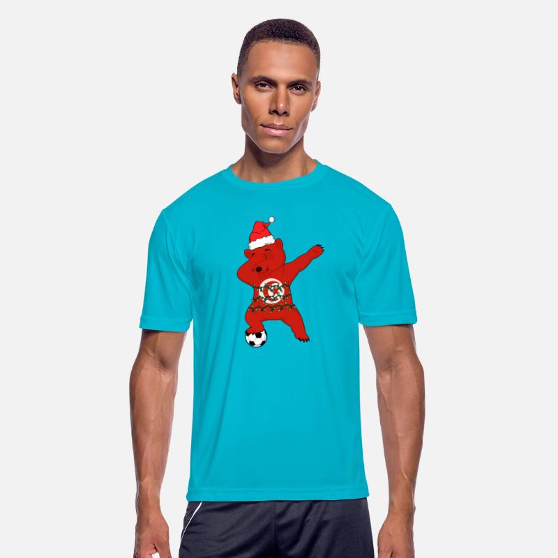 Soccer Boy Dabbing Polar Bear Christmas Hat