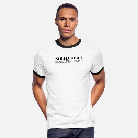 Solid Text, Outline Text | T-shirt Design
