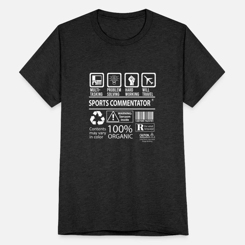 Sports Commentator T Shirt - Multitasking Job Gift