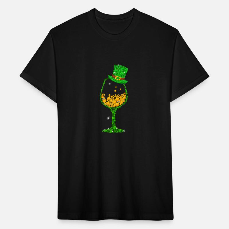 St Patricks Lucky Shamrock Wine Glass