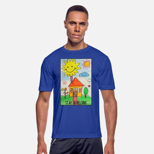STAY REBELLIOUS: Crayon Kids Drawing - House, Sun