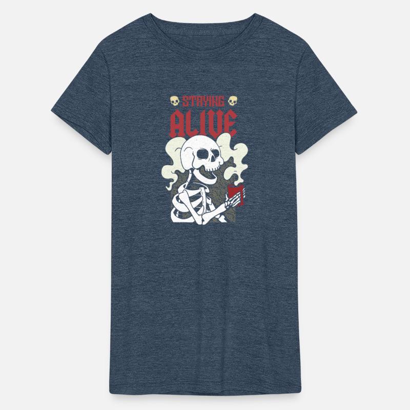 Staying alive - Funny coffee skeleton