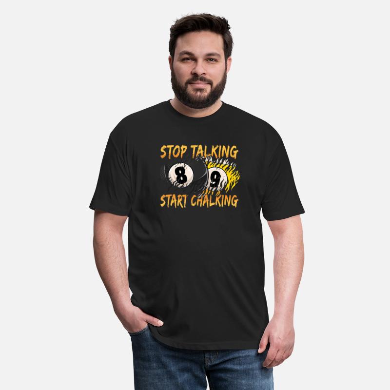 Stop Talking Start Chalking Billiards Cue 8 Ball