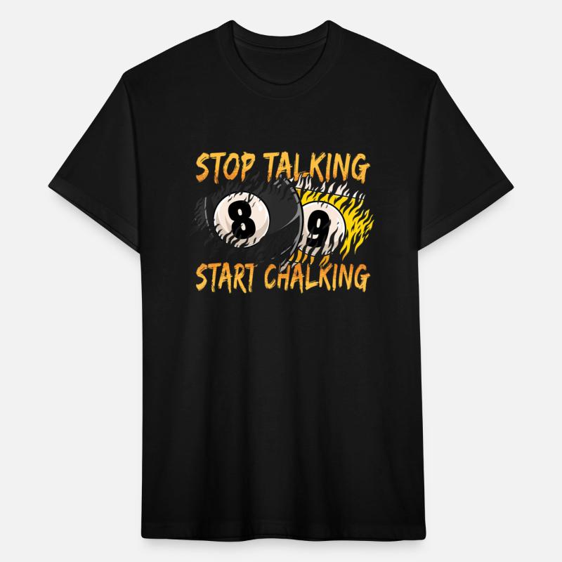 Stop Talking Start Chalking Billiards Cue 8 Ball