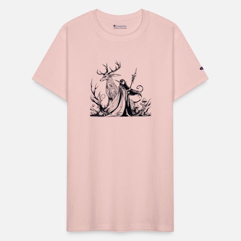 Summoning elf mage with a majestic deer RPG Design