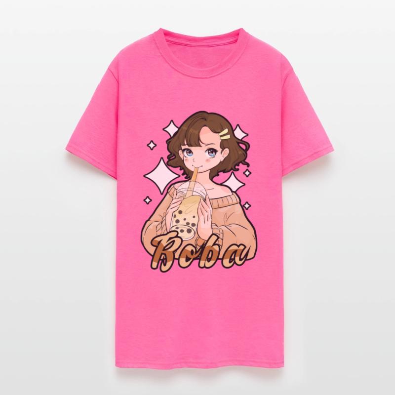 Tapioca Pearls Boba Tea Kawaii Anime Girl