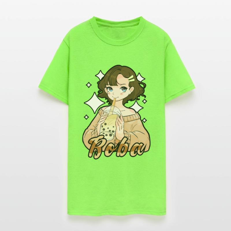 Tapioca Pearls Boba Tea Kawaii Anime Girl