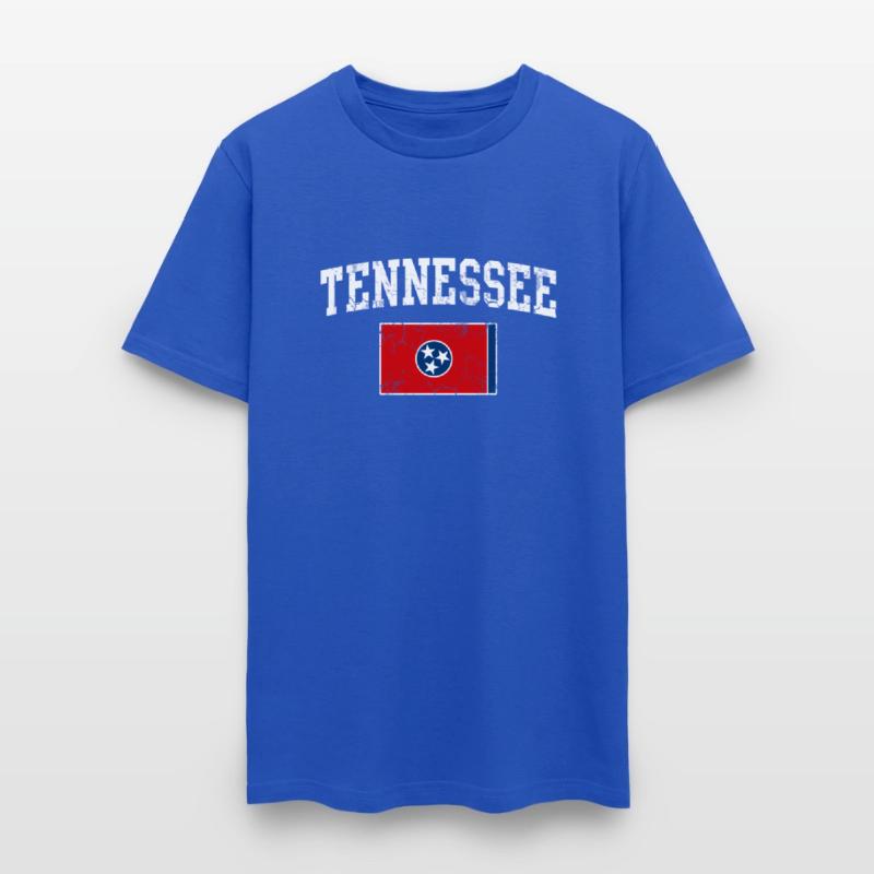 Tennessee State Flag Distressed Fade