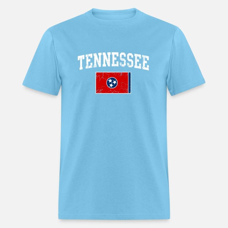 Tennessee State Flag Distressed Fade