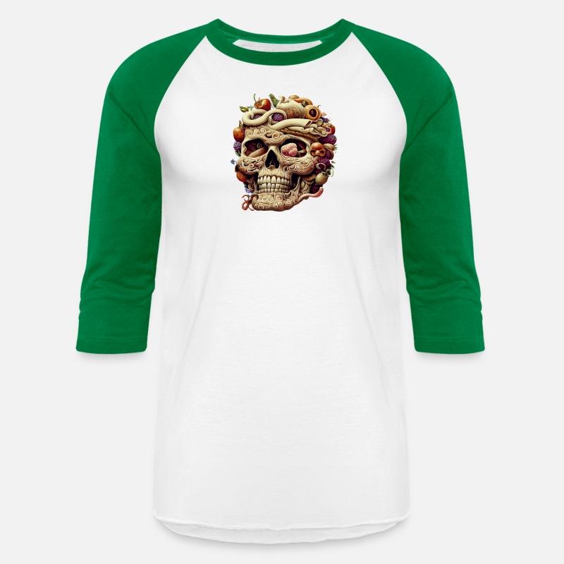 The anatomy of a zoombie head made of junk food