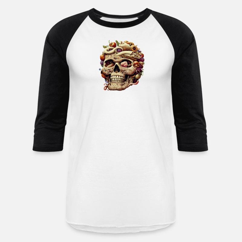 The anatomy of a zoombie head made of junk food