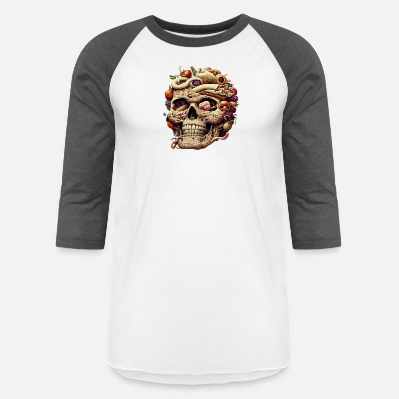 The anatomy of a zoombie head made of junk food