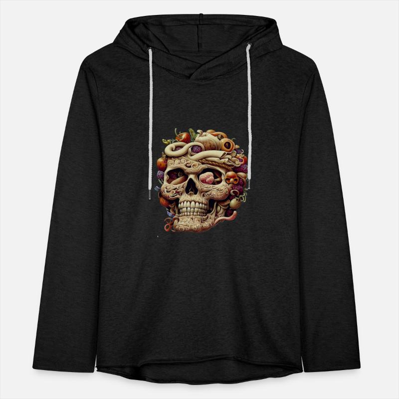 The anatomy of a zoombie head made of junk food