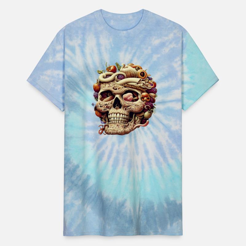 The anatomy of a zoombie head made of junk food