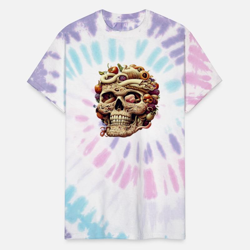 The anatomy of a zoombie head made of junk food