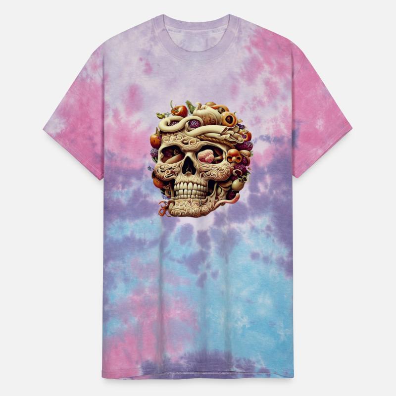 The anatomy of a zoombie head made of junk food