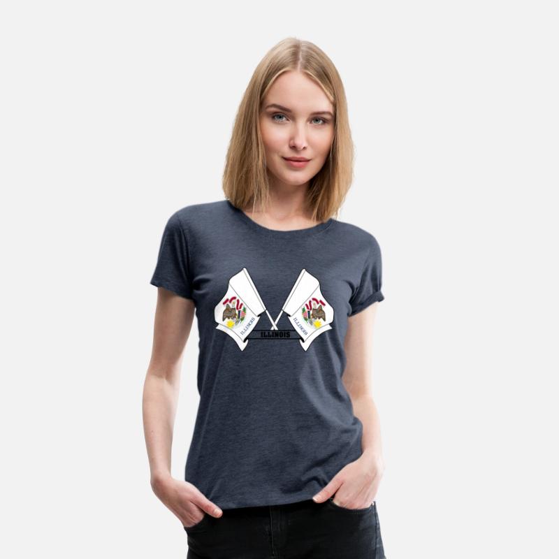 Two flags text 'ILLINOIS'