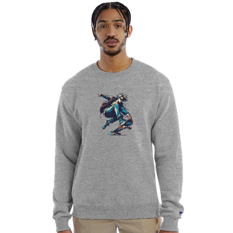 Vibrant colorful motif of a skater