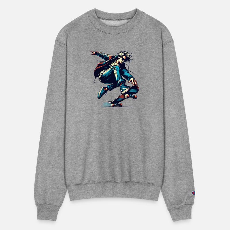 Vibrant colorful motif of a skater