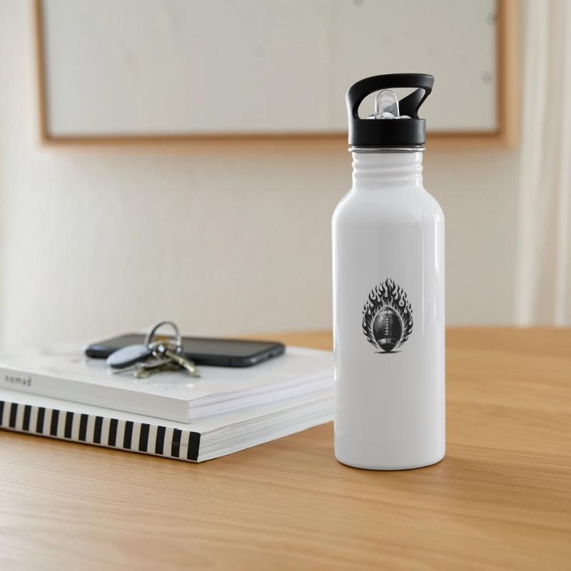 Vintage Football Kick In Flames And Fire