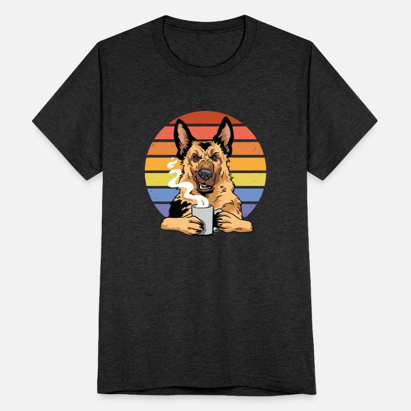 Vintage German shepherd dog coffee