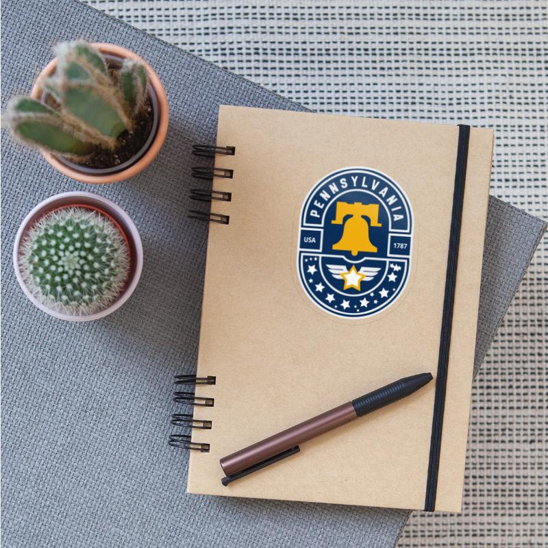 Vintage Pennsylvania Emblem with Liberty Bell