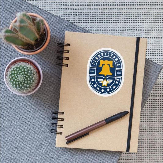 Vintage Pennsylvania Emblem with Liberty Bell